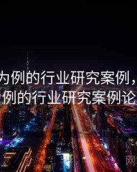 以海角为例的行业研究案例，以海角为例的行业研究案例论文