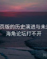 海角网页版的历史演进与未来走向，海角论坛打不开