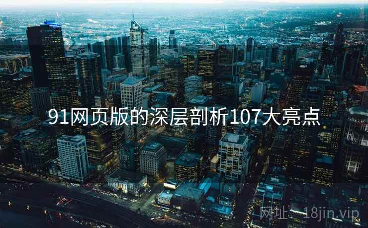 91网页版的深层剖析107大亮点