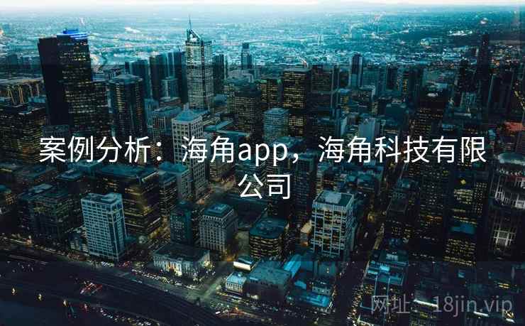 案例分析：海角app，海角科技有限公司
